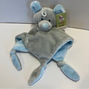Vintage Ganz Baby Mini Blanket Blankie Lovey Mouse Blue Boy Security Mice NWT